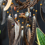 Spiritual Gift: 3D Dreamcatcher with Smoky Quartz, Selenite, Amethyst, Agate & Fluorite, Wall Hanging Mobile for Energy Cleansing Decor Spiritual Gift: 3D Dreamcatcher with Smoky Quartz, Selenite, Amethyst, Agate & Fluorite, Wall Hanging Mobile for Energy Cleansing Decor