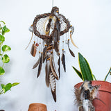 Spiritual Gift: 3D Dreamcatcher with Smoky Quartz, Selenite, Amethyst, Agate & Fluorite, Wall Hanging Mobile for Energy Cleansing Decor Spiritual Gift: 3D Dreamcatcher with Smoky Quartz, Selenite, Amethyst, Agate & Fluorite, Wall Hanging Mobile for Energy Cleansing Decor