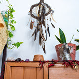 Spiritual Gift: 3D Dreamcatcher with Smoky Quartz, Selenite, Amethyst, Agate & Fluorite, Wall Hanging Mobile for Energy Cleansing Decor Spiritual Gift: 3D Dreamcatcher with Smoky Quartz, Selenite, Amethyst, Agate & Fluorite, Wall Hanging Mobile for Energy Cleansing Decor