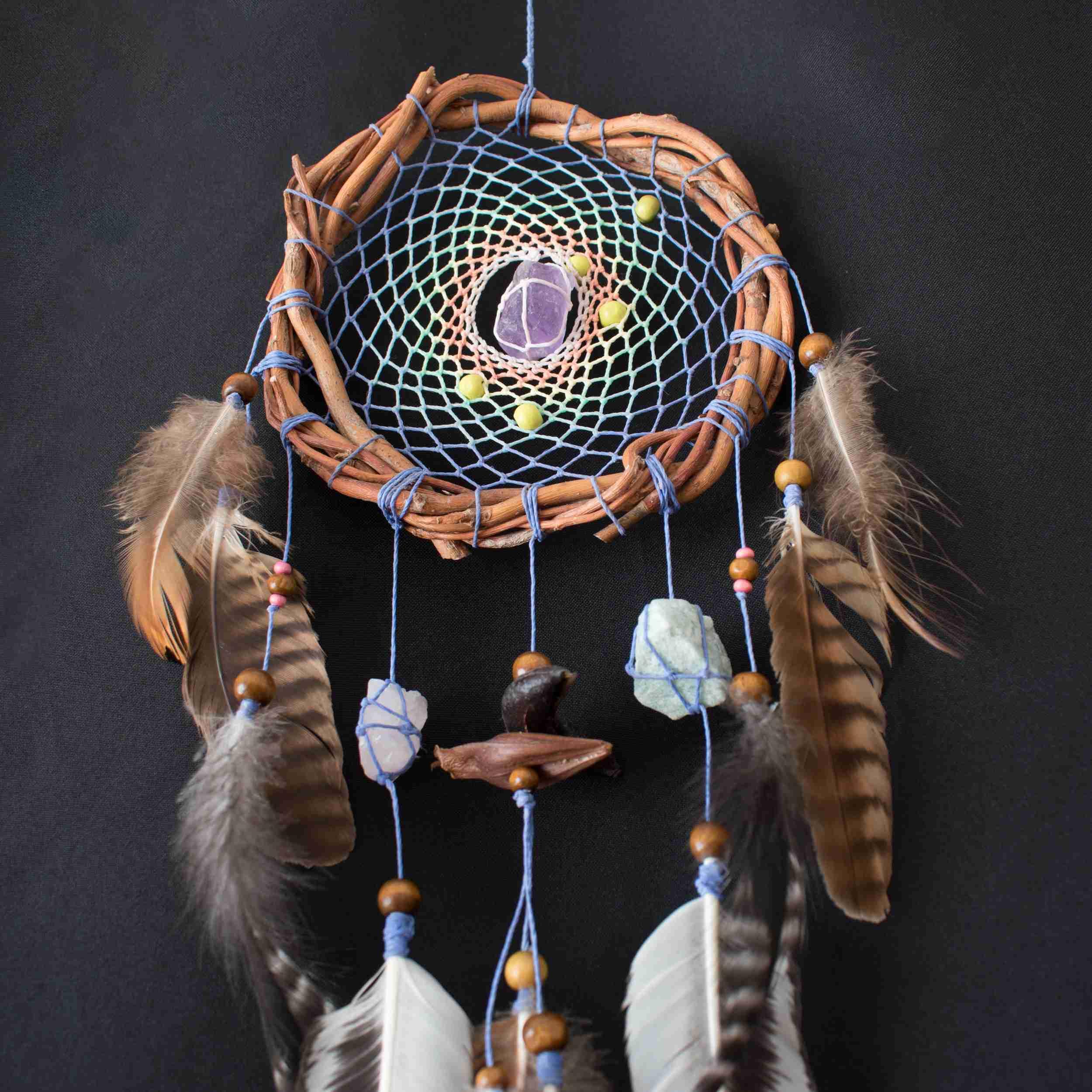 Authentic dream catchers with crystals for energy and sleep, Dream