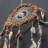 Dream catcher white with natural crystals Dream catcher white with natural crystals