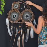 Crystal-Adorned Willow Dreamcatcher – Artisan Wall Hanging for Serenity, Energy Balance, and Restful Sleep Crystal-Adorned Willow Dreamcatcher – Artisan Wall Hanging for Serenity, Energy Balance, and Restful Sleep
