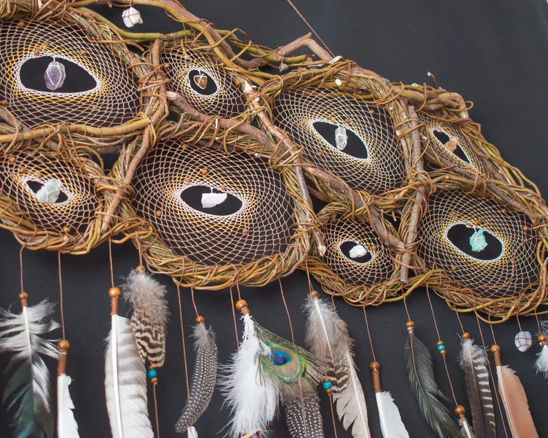 Large dreamcatcher, Dream catchers with crystals, Authentic dreamcatcher made from naturals materials, Earthy style, Unique decor custom ArMoniZar Large dreamcatcher, Dream catchers with crystals, Authentic dreamcatcher made from naturals materials, Earthy style, Unique decor custom ArMoniZar