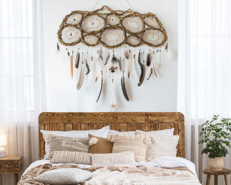 Large dreamcatcher, Dream catchers with crystals, Authentic dreamcatcher made from naturals materials, Earthy style, Unique decor custom ArMoniZar Large dreamcatcher, Dream catchers with crystals, Authentic dreamcatcher made from naturals materials, Earthy style, Unique decor custom ArMoniZar