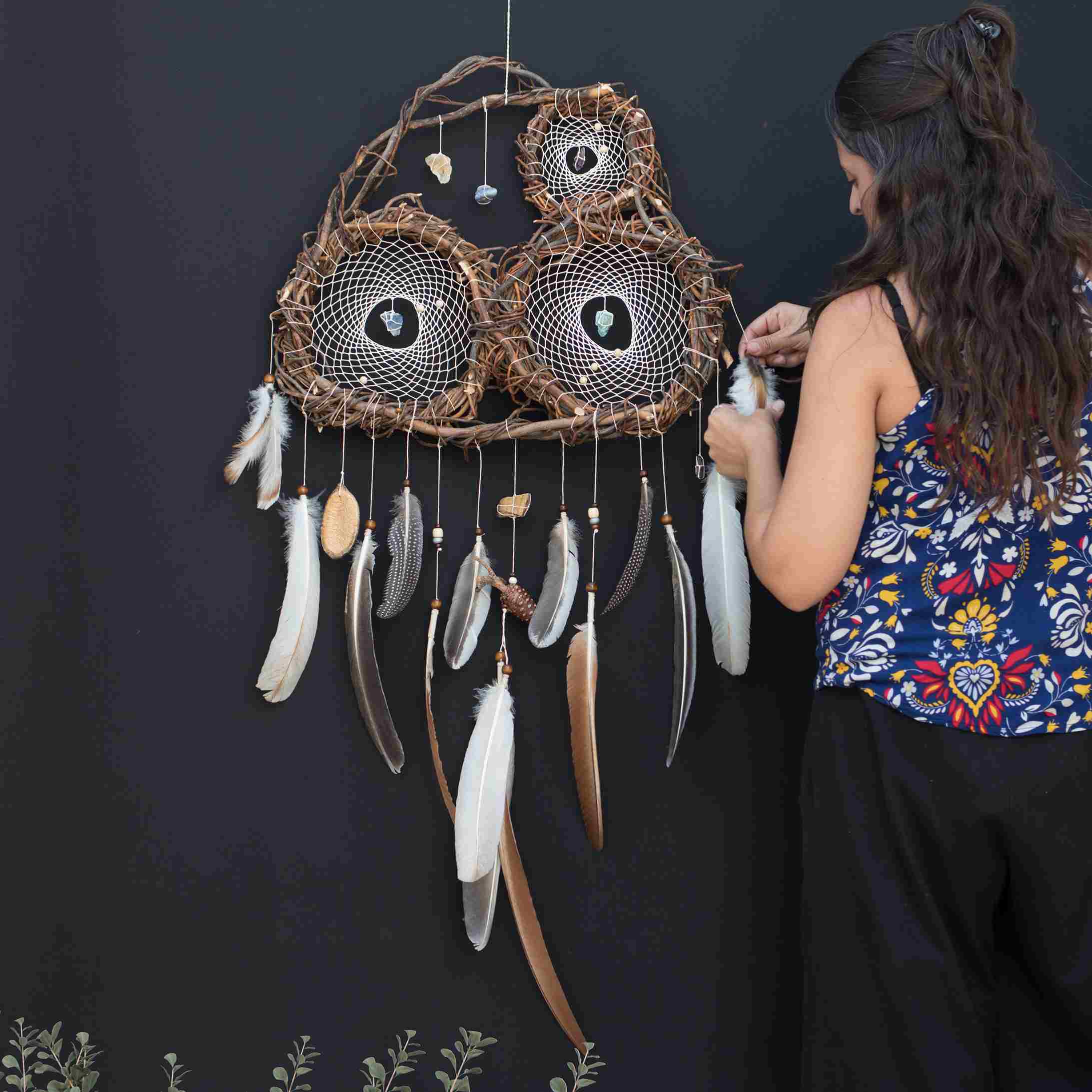 Large willow dreamcatcher wall hanging white, Wall hangings healing crystals wood dream catcher shamanic, Art organic, Twlight dream catcher ArMoniZar Large willow dreamcatcher wall hanging white, Wall hangings healing crystals wood dream catcher shamanic, Art organic, Twlight dream catcher ArMoniZar