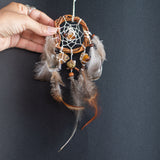 Boho Car Charm Dreamcatcher with Tiger’s Eye & Citrine – Spiritual Protection, Positive Energy and  Handmade Amulet for Travel Safety Boho Car Charm Dreamcatcher with Tiger’s Eye & Citrine – Spiritual Protection, Positive Energy and  Handmade Amulet for Travel Safety