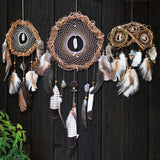 Handcrafted Traditional Native Style Dreamcatcher Set with Custom Healing Crystal Handcrafted Traditional Native Style Dreamcatcher Set with Custom Healing Crystal