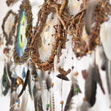 Handmade Willow Wood Dreamcatcher with Semiprecious Stones for Protection Handmade Willow Wood Dreamcatcher with Semiprecious Stones for Protection