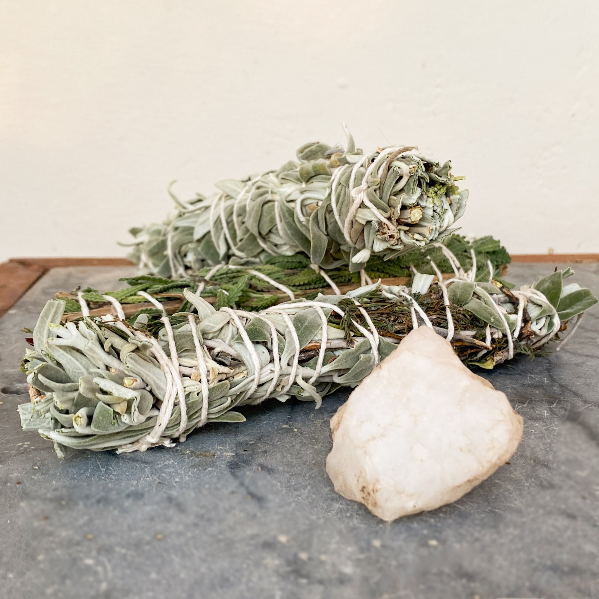 white sage Crafted with intention with natural cotton thread white sage Crafted with intention with natural cotton thread