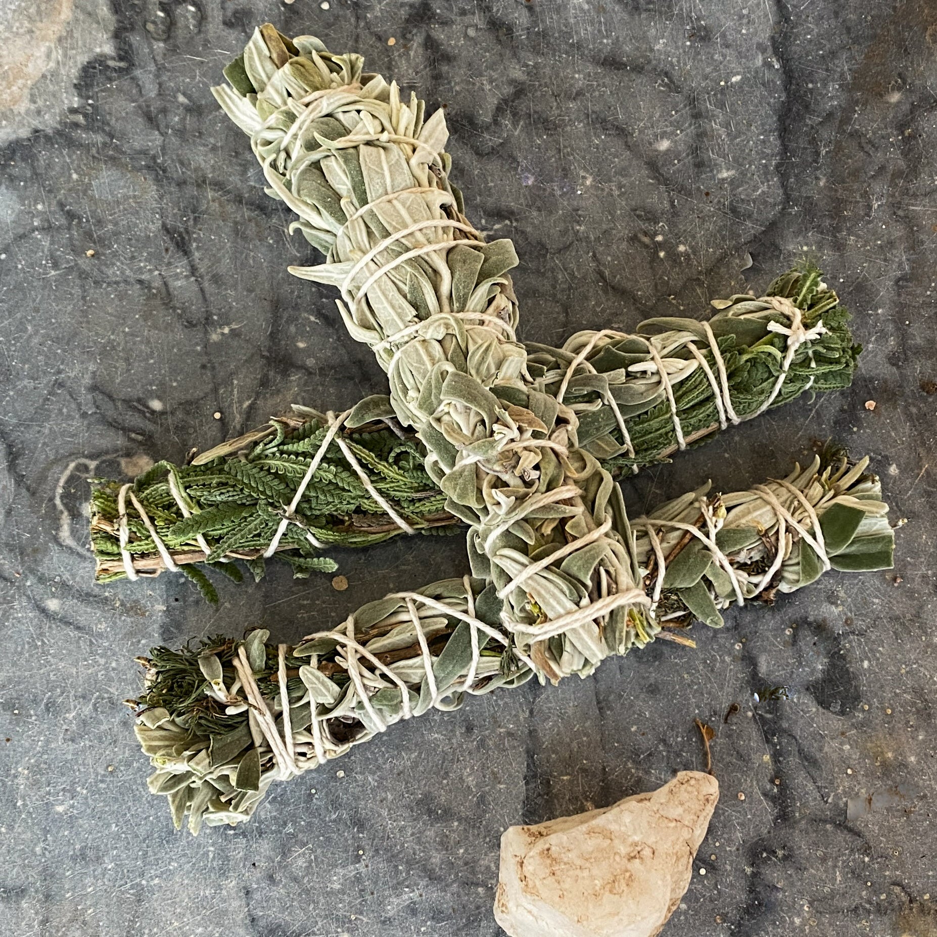 White Sage as the base | Hand-harvested with intention | Crafted for spiritual cleansing and sacred rituals White Sage as the base | Hand-harvested with intention | Crafted for spiritual cleansing and sacred rituals