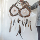 Shaman stone Dreamcatcher with beautiful and interesting feathers, Personalized colored, Crystal Healing and clearing, Kid sleep protection ArMoniZar Shaman stone Dreamcatcher with beautiful and interesting feathers, Personalized colored, Crystal Healing and clearing, Kid sleep protection ArMoniZar