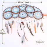 Attrape-rêves extra large unique en son genre, tapisserie murale nature attrape-rêves écologique fait à la main, espace de méditation, protection Attrape-rêves extra large unique en son genre, tapisserie murale nature attrape-rêves écologique fait à la main, espace de méditation, protection