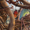 Handmade Willow Wood Dreamcatcher with Semiprecious Stones for Protection Handmade Willow Wood Dreamcatcher with Semiprecious Stones for Protection
