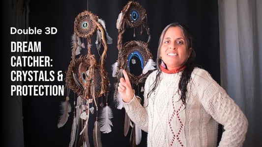 The Double 3D Dream Catcher: Sacred Protection, Crystal Healing, and Home Harmonization