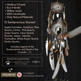 Dreamcatcher Crystal Mindfulness art mobile Anxiety gifts Home clearing protection