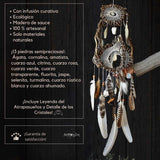 Crystal Gifts for Friend – Healing Dreamcatcher with 13 Gemstones, Earth Shamanic Wall Art for Sleep, Energy Cleansing & Spiritual Decor