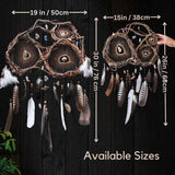 Shaman stone Dreamcatcher with beautiful and interesting feathers, Personalized colored, Crystal Healing and clearing, Kid sleep protection
