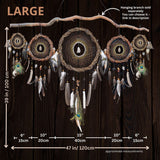 Juego de 5 atrapasueños personalizados: arte chamánico para colgar en la pared con plumas de pavo real, piedras preciosas a elegir, decoración de inspiración nativa americana