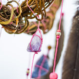 Positive Vibes Home Gift: Handmade 3D Dreamcatcher with Healing Crystals, Rainbow Pastel Decor for Chakra Balancing, Stress Relief