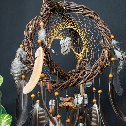 Conjunto de cristal para la ansiedad, protección Dream Catcher para el hogar, Abundancia prosperidad