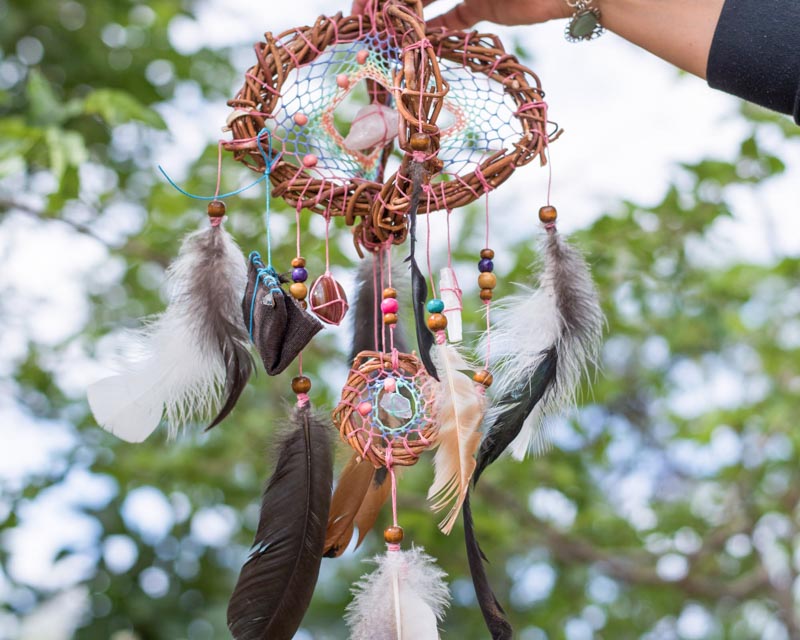 Eco-Friendly Rainbow Pastel Harmony Guard 3D Dreamcatcher with Energizing Gemstones and Natural Feathers for Holistic Balance and Protection - ArMoniZar