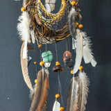 Crystal Gifts for Friend – Healing Dreamcatcher with 13 Gemstones, Earth Shamanic Wall Art for Sleep, Energy Cleansing & Spiritual Decor