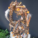 Healing Gemstone Dreamcatcher: Spiritual Protection Mobile with 13 Crystals