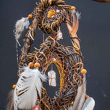 Healing Gemstone Dreamcatcher: Spiritual Protection Mobile with 13 Crystals