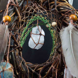 Healing Gemstone Dreamcatcher: Spiritual Protection Mobile with 13 Crystals