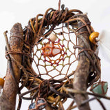 3D Chakra Dreamcatcher Duo with 13 Healing Crystals, Boho Spiritual Mobile in 2 Sizes, Feathered Energy Decor Activo