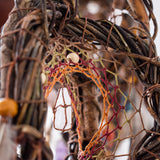 Healing Gemstone Dreamcatcher: Spiritual Protection Mobile with 13 Crystals