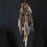 3D Chakra Dreamcatcher Duo with 13 Healing Crystals, Boho Spiritual Mobile in 2 Sizes, Feathered Energy Decor Activo