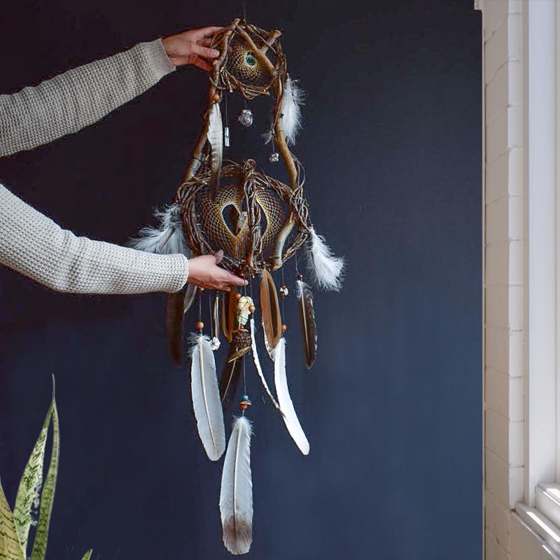 Earth-Toned 3D Dreamcatcher Oversized