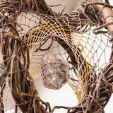 3D Authentic Dreamcatcher Large 2 Level with 13 Gemstones, Earth Tone Ceiling Mobile for Energy Cleansing, Christmas Gift