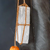3D Authentic Dreamcatcher Large 2 Level with 13 Gemstones, Earth Tone Ceiling Mobile for Energy Cleansing, Christmas Gift