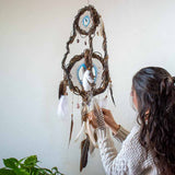 Dreamcatcher Crystal Mindfulness art mobile Regalos de ansiedad Protección de limpieza del hogar