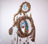 Spiritual Dreamcatcher Healing, 3D Double Art, 13 Crystal Energy Decor
