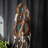 Spiritual Dreamcatcher Healing, 3D Double Art, 13 Crystal Energy Decor
