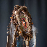 Dreamcatcher Authentic - 3D Wooden 13 Crystal Large Ceremonial Art