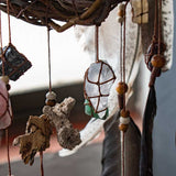 Dreamcatcher Authentic - 3D Wooden 13 Crystal Large Ceremonial Art