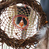 Dreamcatcher Authentic - 3D Wooden 13 Crystal Large Ceremonial Art