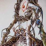 Dreamcatcher Authentic - 3D Wooden 13 Crystal Large Ceremonial Art