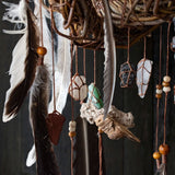 Dreamcatcher Authentic - 3D Wooden 13 Crystal Large Ceremonial Art