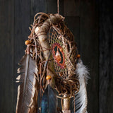 Dreamcatcher Authentic - 3D Wooden 13 Crystal Large Ceremonial Art