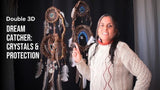 Healing Gemstone Dreamcatcher: Spiritual Protection Mobile with 13 Crystals