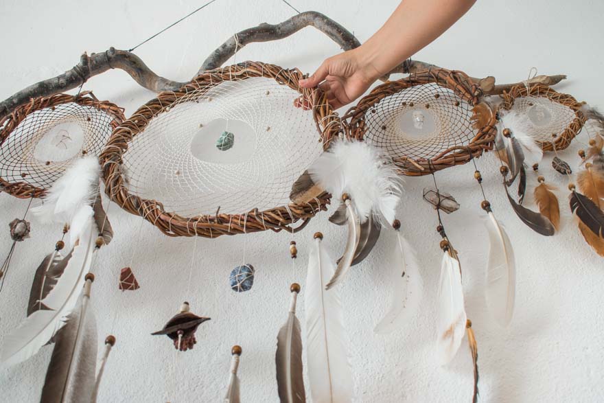 5 Shamanic Eco-Friendly Driftwood Dreamcatchers set - Handcrafted Natural Décor. Ready to Ship! - ArMoniZar