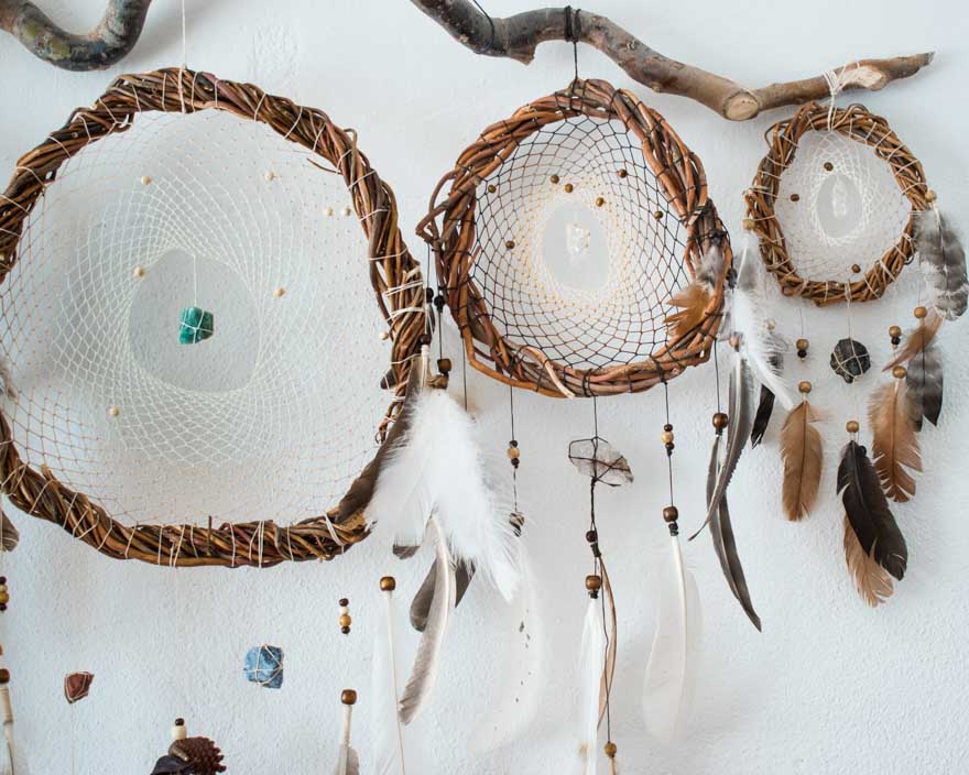 5 Shamanic Eco-Friendly Driftwood Dreamcatchers set - Handcrafted Natural Décor. Ready to Ship! - ArMoniZar