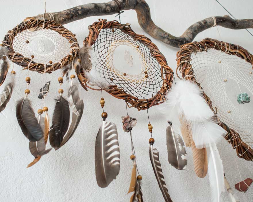 5 Shamanic Eco-Friendly Driftwood Dreamcatchers set - Handcrafted Natural Décor. Ready to Ship! - ArMoniZar