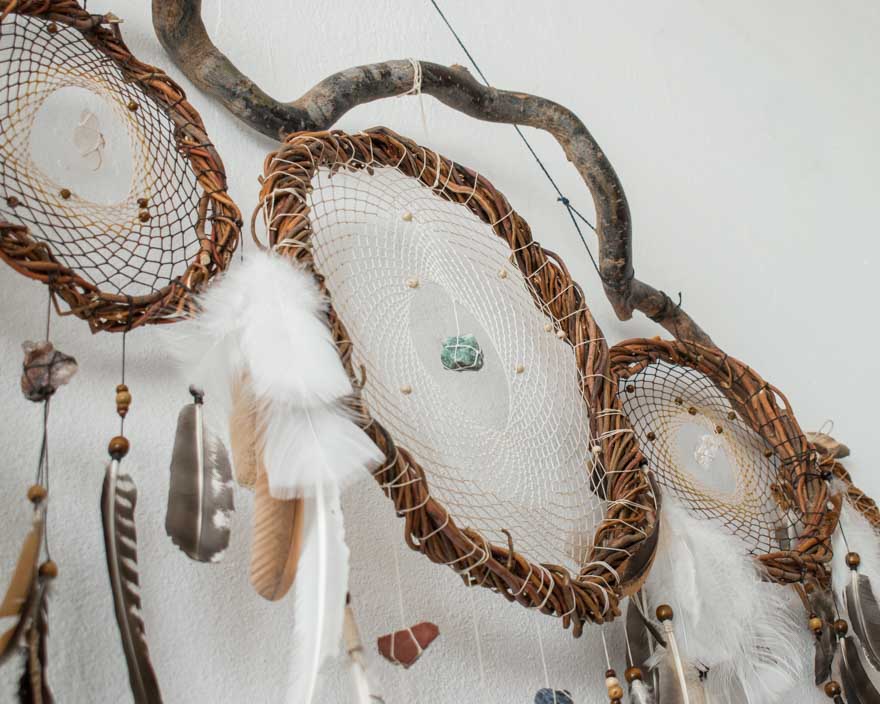 5 Shamanic Eco-Friendly Driftwood Dreamcatchers set - Handcrafted Natural Décor. Ready to Ship! - ArMoniZar