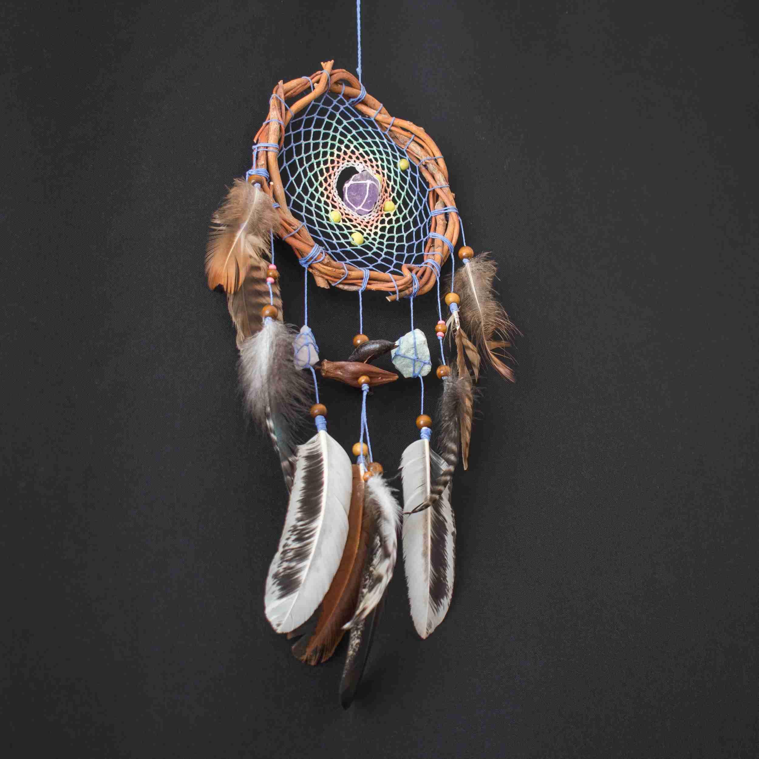 Authentic dream catchers with crystals for energy and sleep, Dream protection wall art decor, Real dreamcatcher mindfulness, dorm room decor ArMoniZar